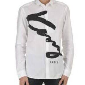 Kenzo Takada Signature Button Up Printed Shirt Medium